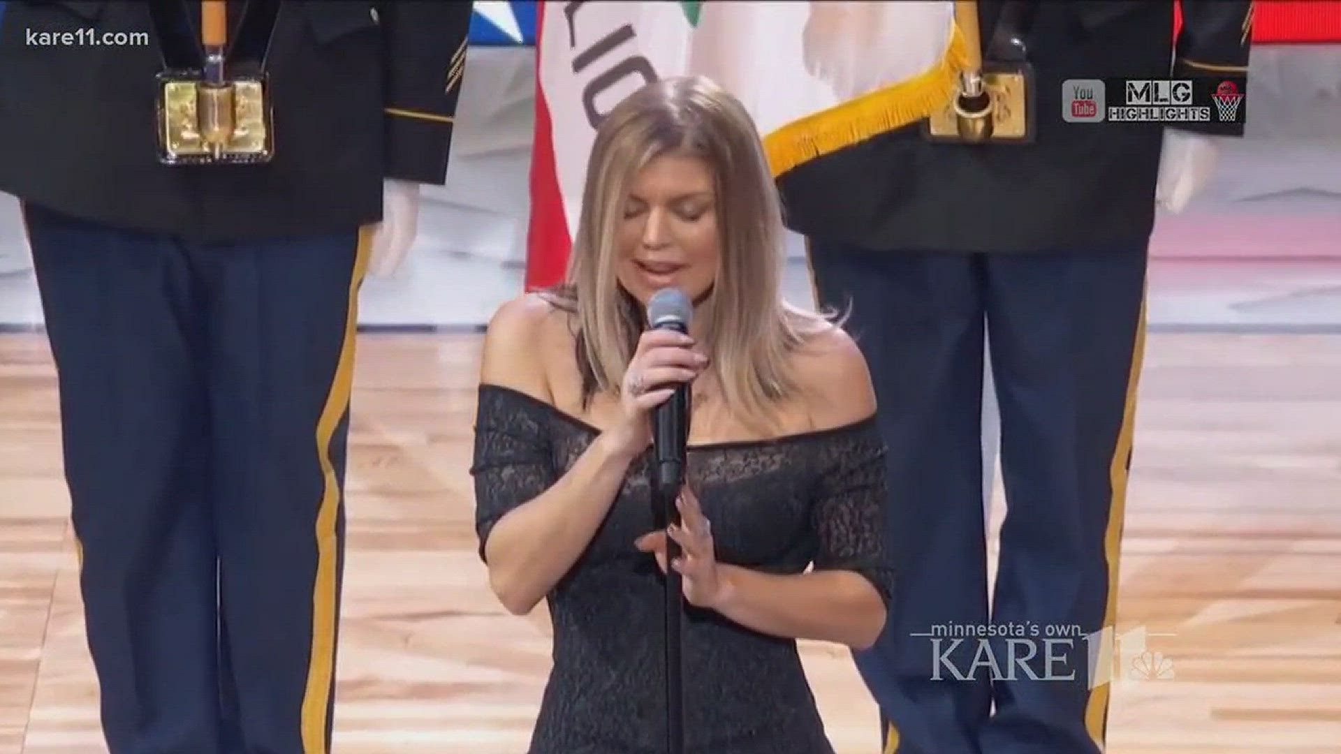 The internet is roasting Fergie after she sang the national anthem Sunday night ahead of the NBA All-Star Game. http://kare11.tv/2Gp9MWc