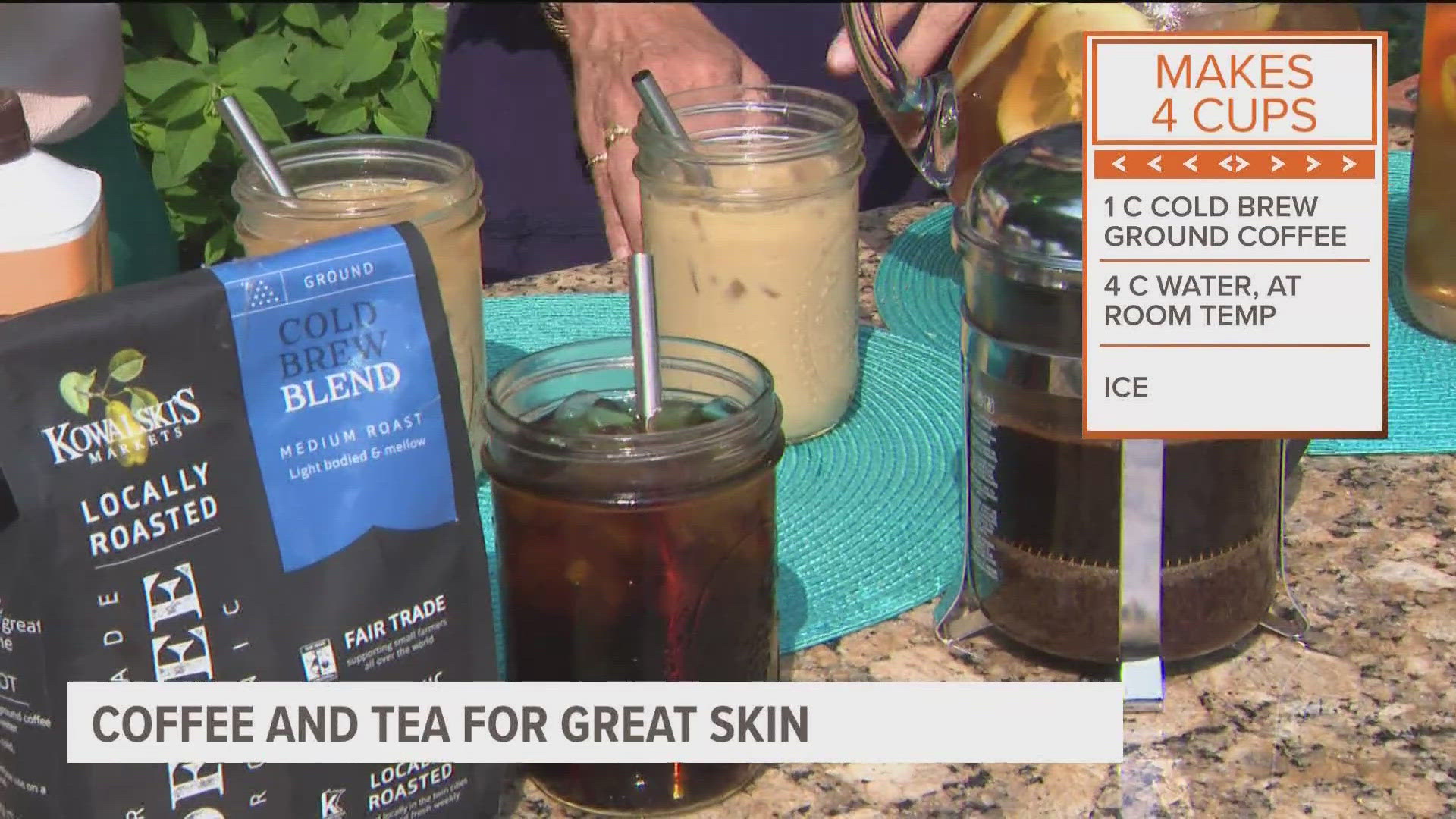 Kowalski's Culinary and Branding Director Rachael Perron joined KARE 11 Saturday this week to share tips for making delicious iced tea and coffee.