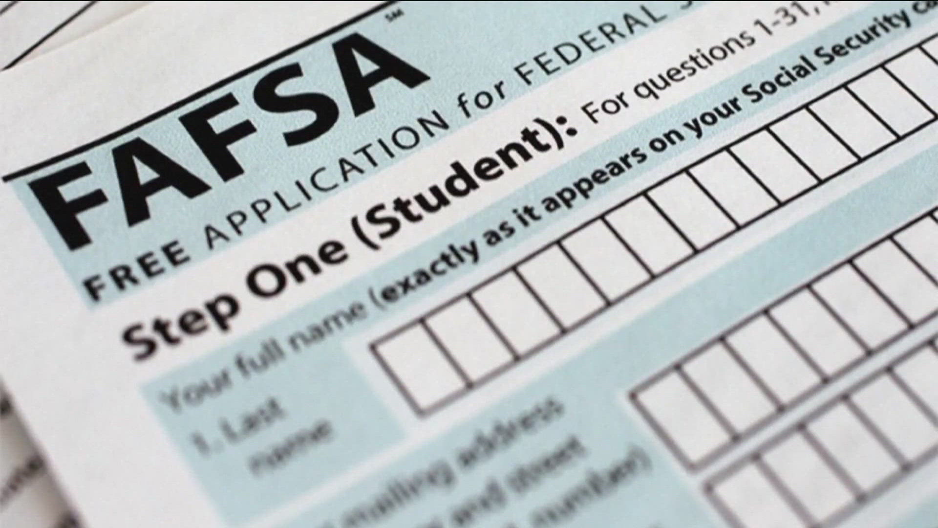 Colleges and universities across the country won't receive financial aid applications until mid-March.