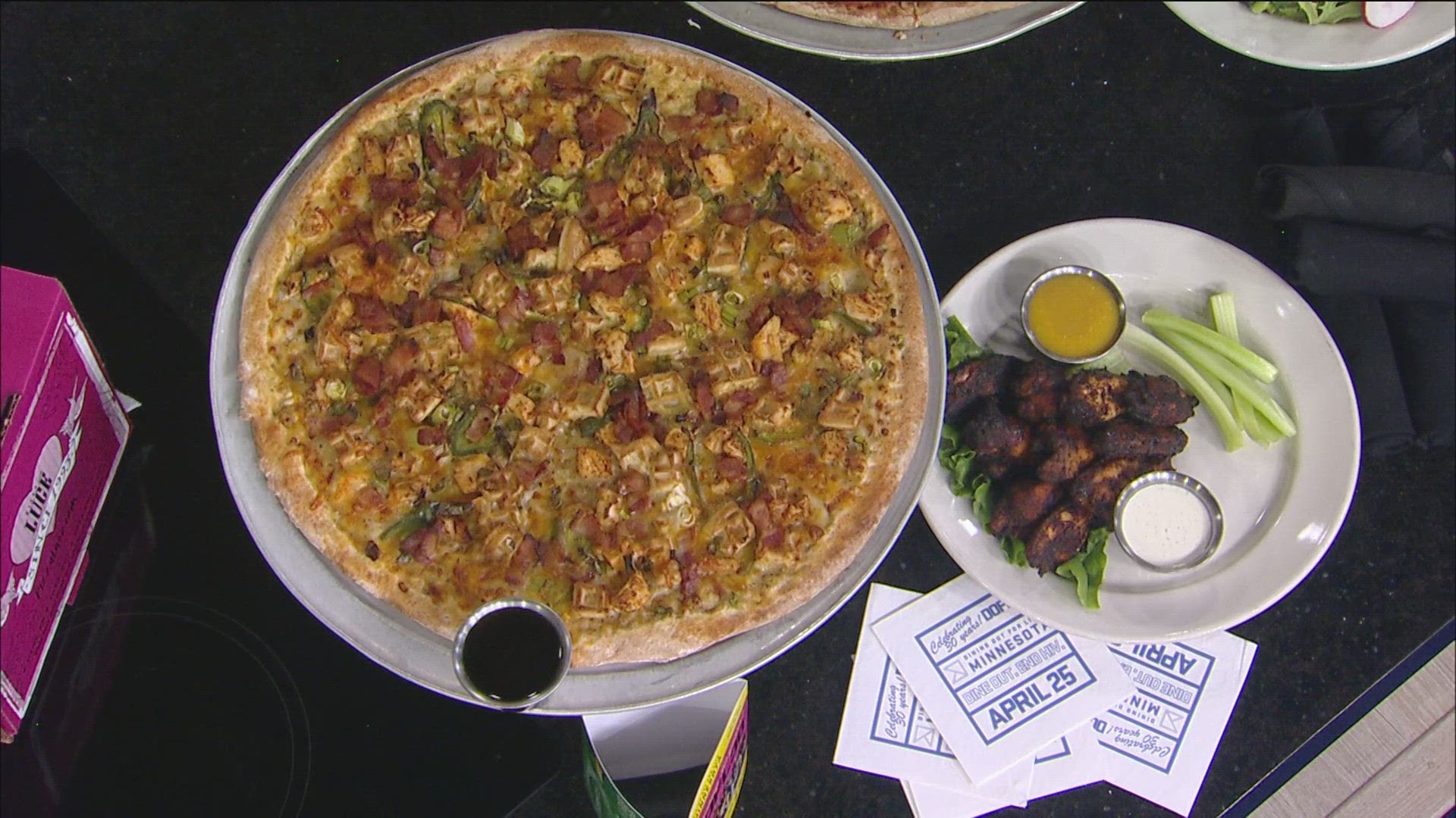 Pizza Luce joined KARE 11 News at Noon to invite pizza lovers into any of its restaurants on April 25, as 35% of proceeds will go toward Dining Out For Life.