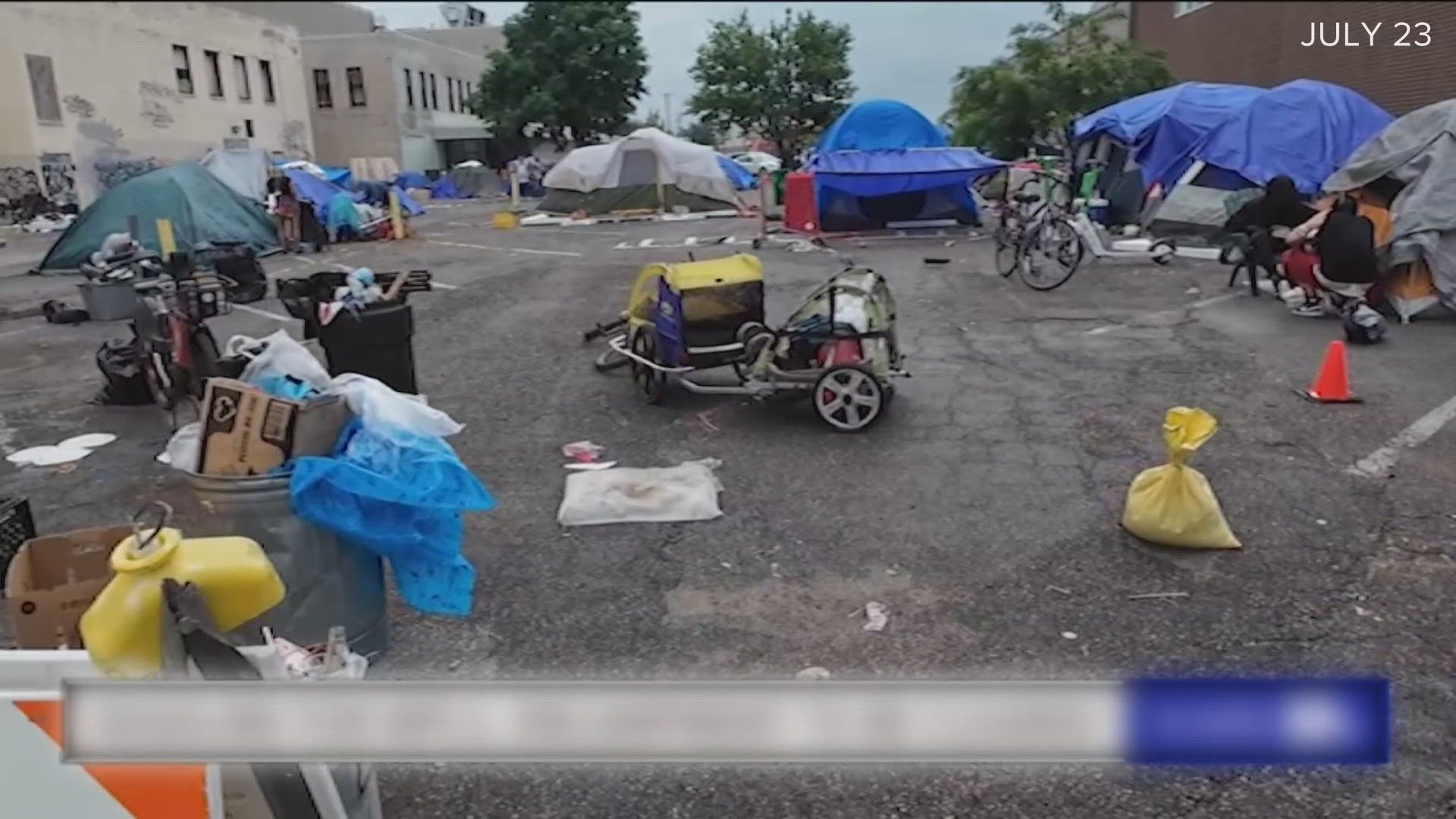 If granted, the temporary restraining order would block a property owner from allowing homeless people to camp on his lot. 