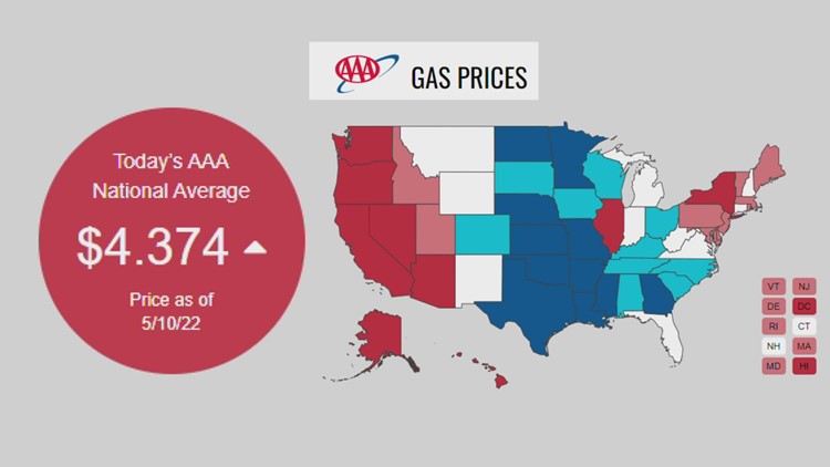 Gas prices continue to climb, reaching record-high dollar amount