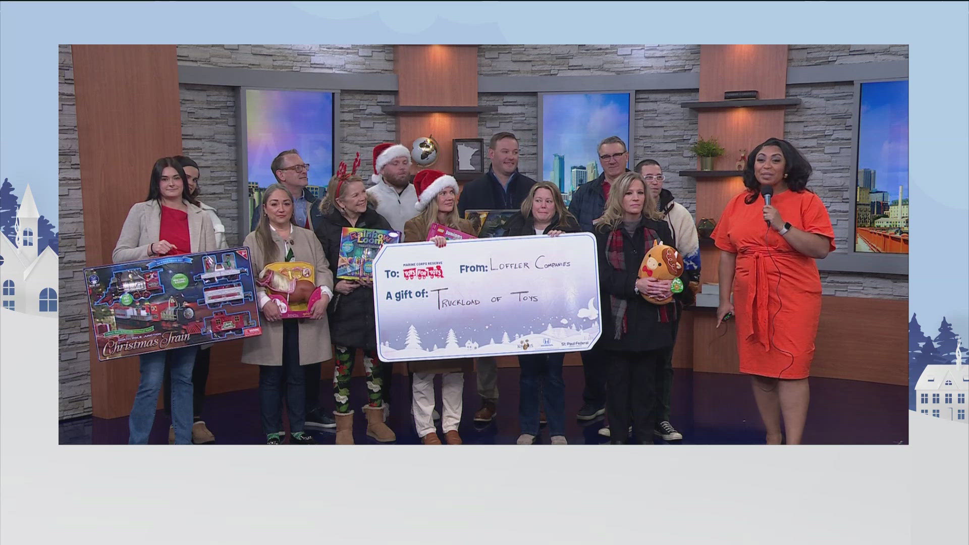 If you'd like to help the Marines reach their goal, you can drop off a new, unwrapped toy at the KARE 11 studio in Golden Valley. Today is the last day!