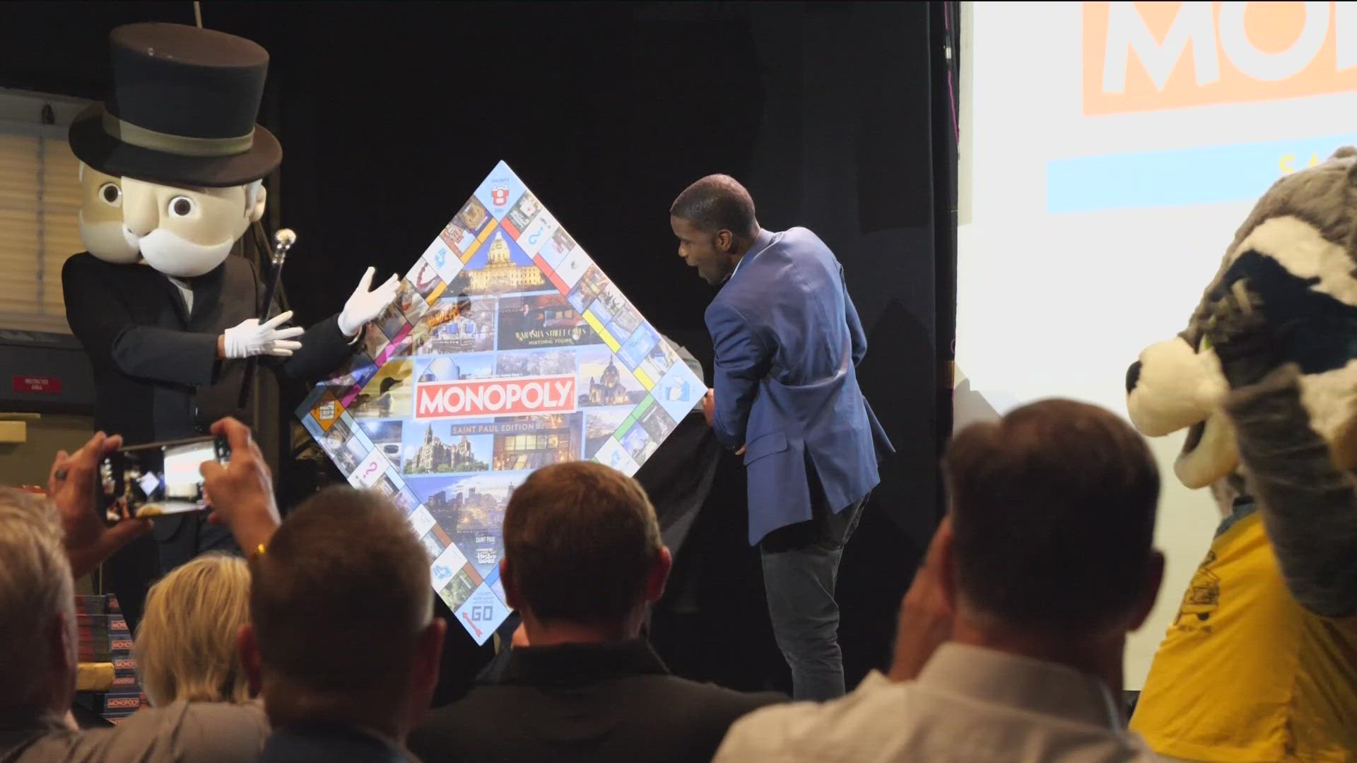 The grand reveal happened at Can Can Wonderland and was attended by Mr. Monopoly. 