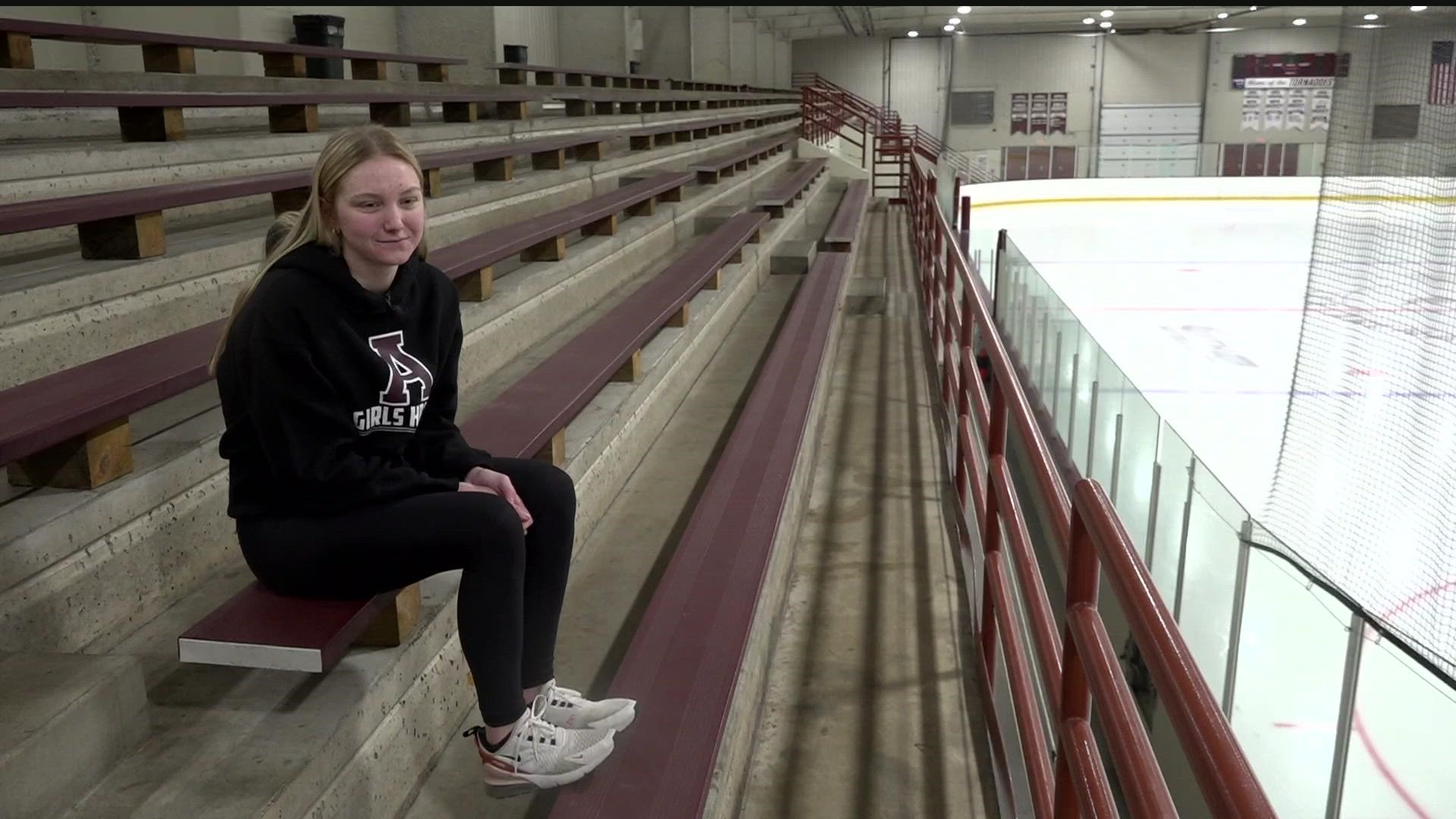 Gretchen Paaverud is a junior at Anoka Highschool who hopes to play hockey in college.