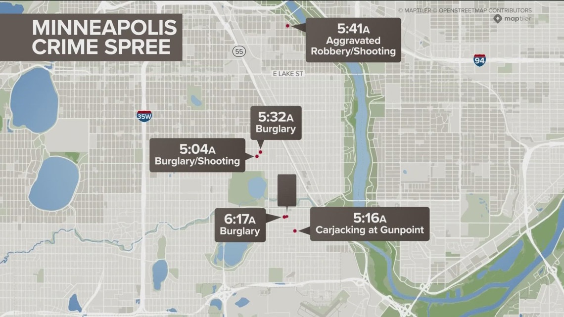 Minneapolis police investigate string of crimes