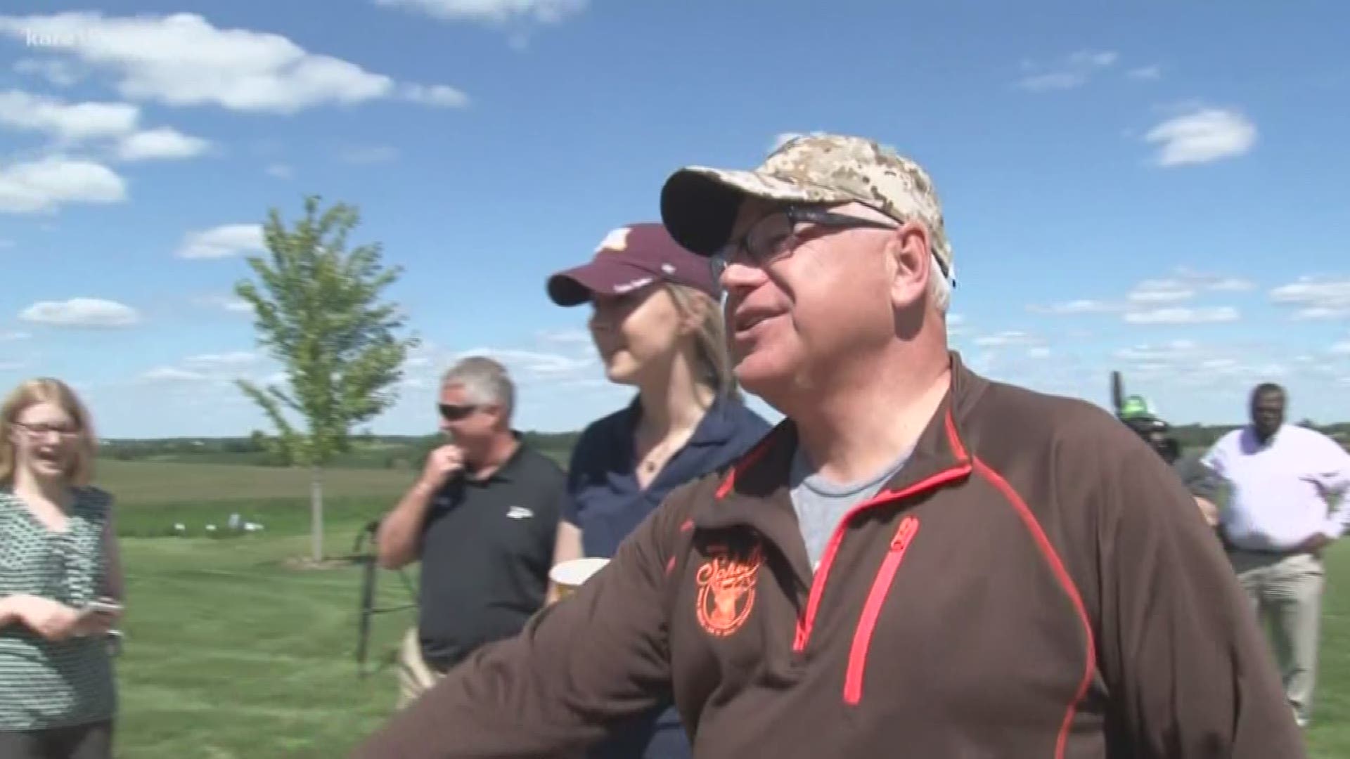Governor Tim Walz visits a hemp farm in Hastings. He is checking in on how the industry is growing.