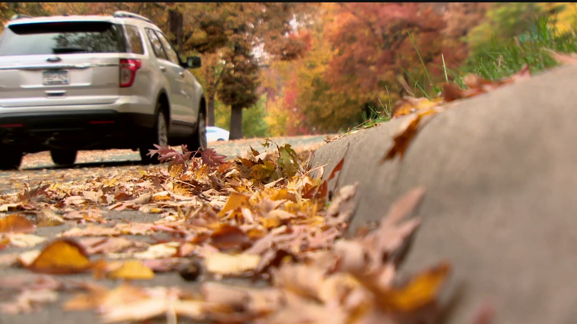 Both Minneapolis and St. Paul are in the middle of their fall sweeps, clearing leaves off streets before snow collects on top.