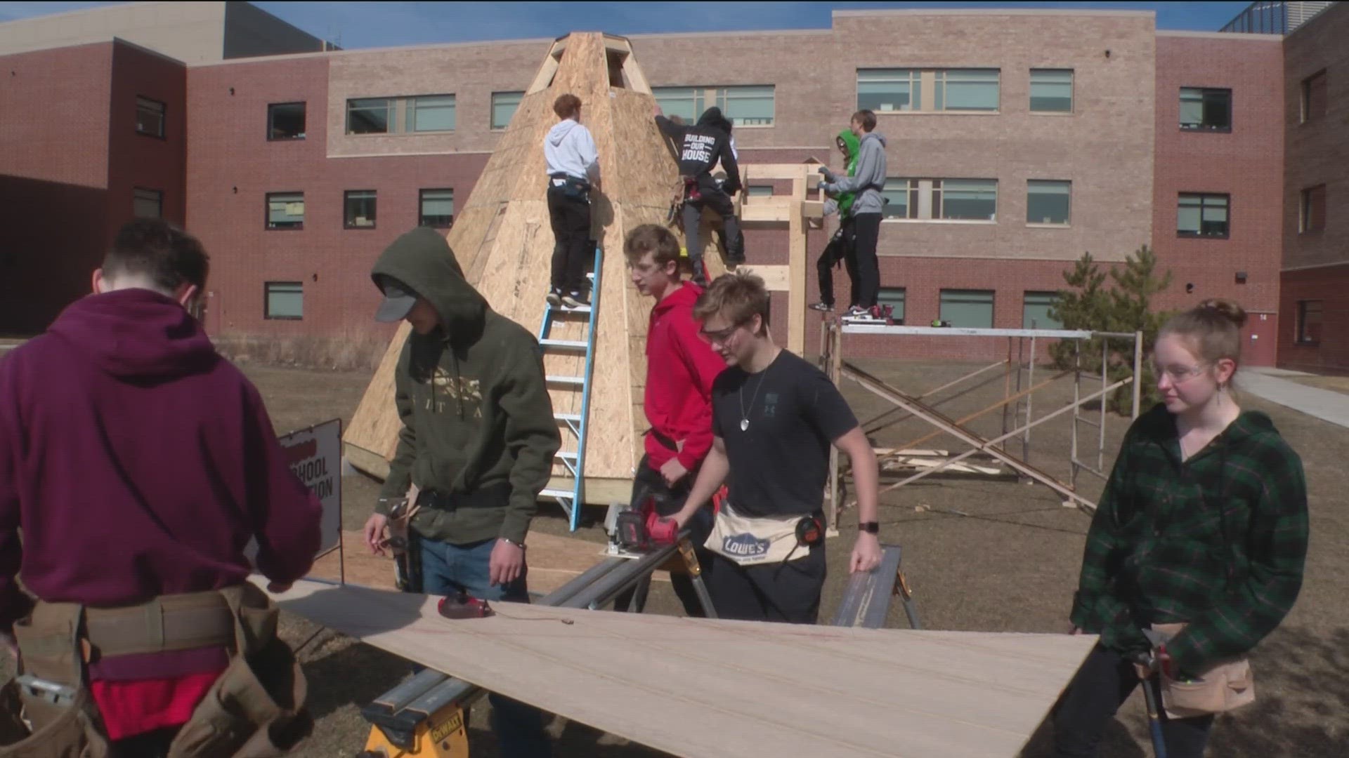 A group of Native American students led the design and a class of engineering students are constructing the space.
