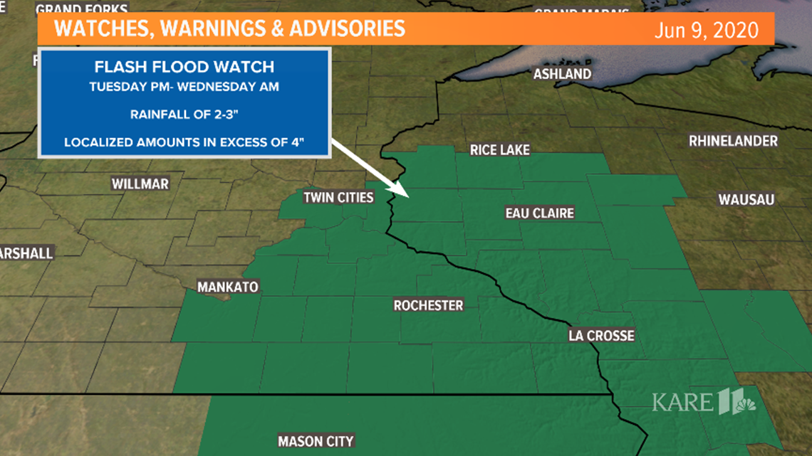 Current weather forecast in the Twin Cities