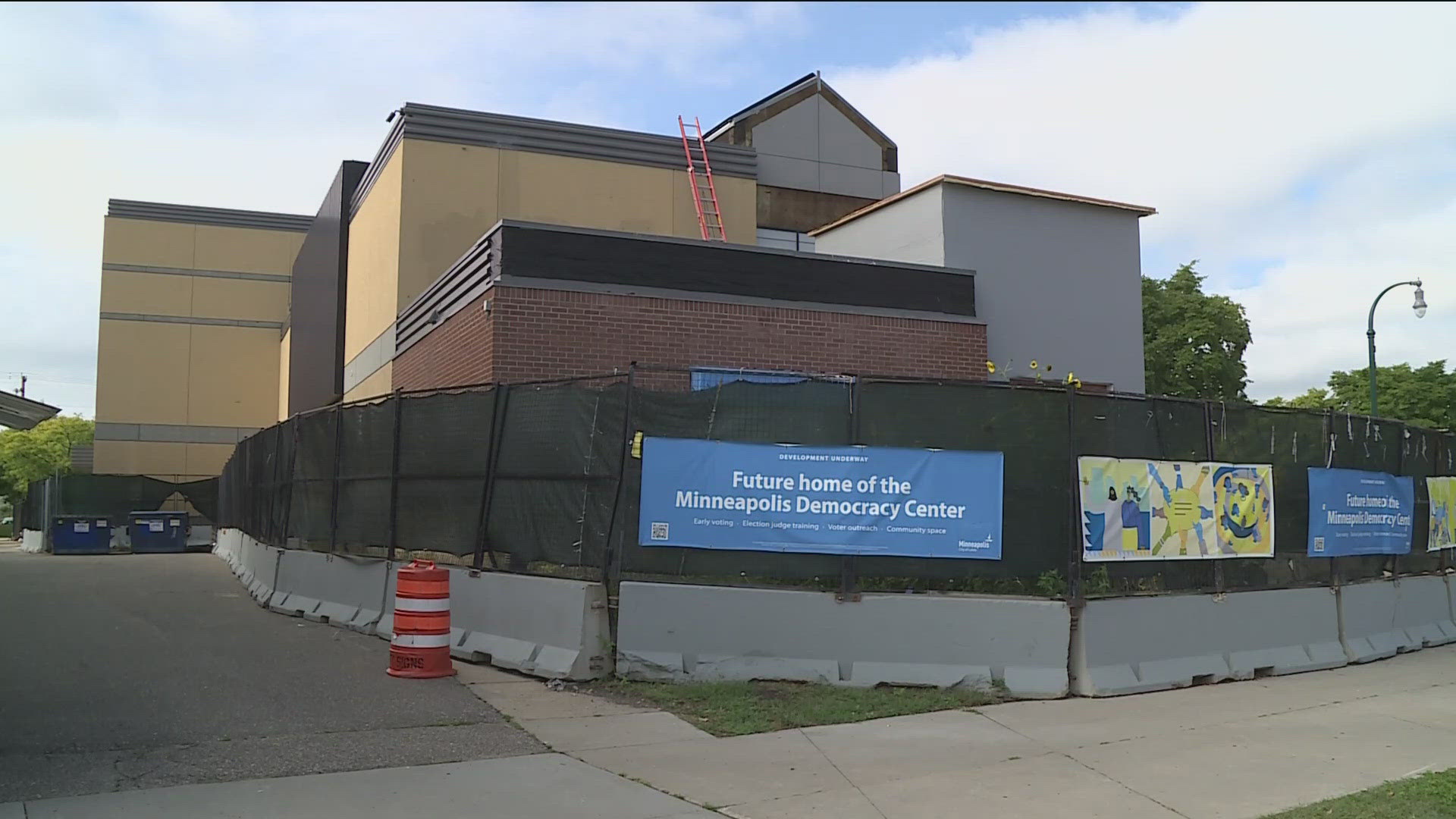 The plan includes an addition to the existing building.