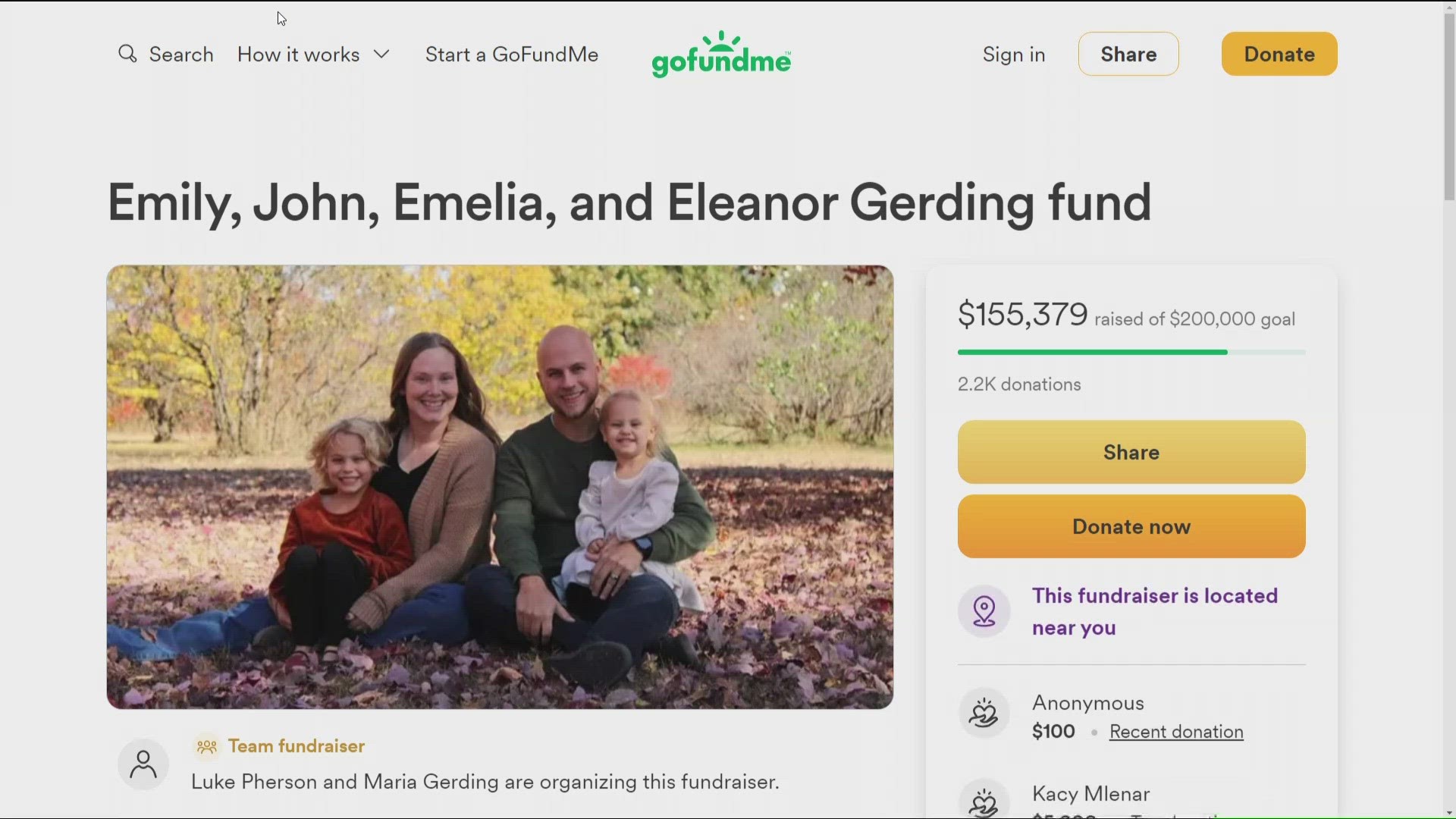 Fund set up for daughter of mom killed in crash