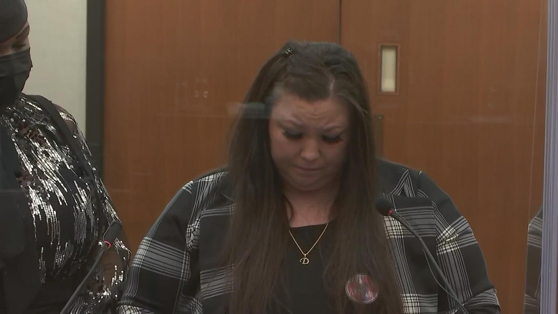 Katie Wright gave an emotional statement to the court at the sentencing of former officer Kim Potter, convicted on manslaughter charges in Daunte Wright's death.