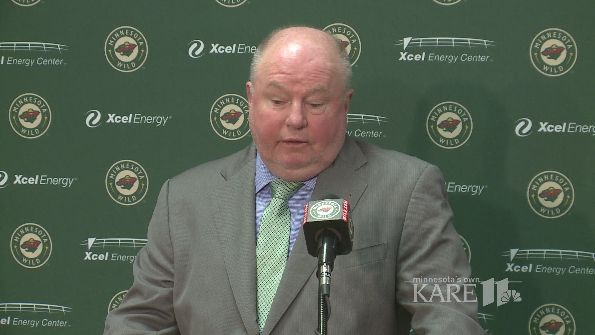 Minnesota Wild Coach Bruce Boudreau doesn't mince words following the Wild's 4-2 loss to Vancouver at home Saturday afternoon.