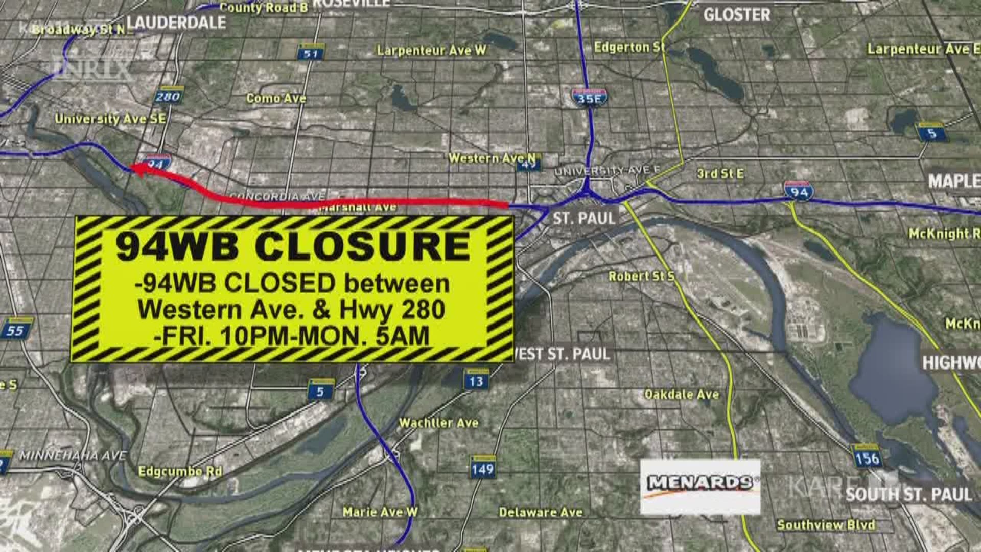 Several weekend road closures could have impact your commute. https://kare11.tv/2J9EQw7