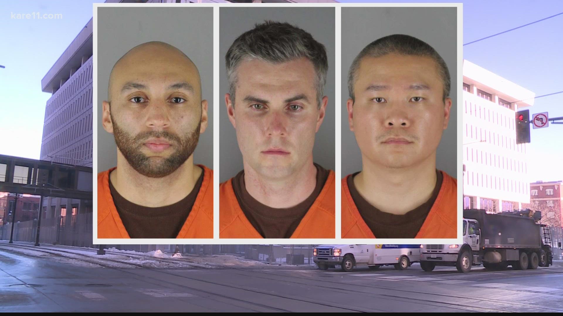 J Alexander Kueng, Thomas Lane and Tou Thao are all charged with violating the rights of George Floyd on the day he was killed in May 2020.