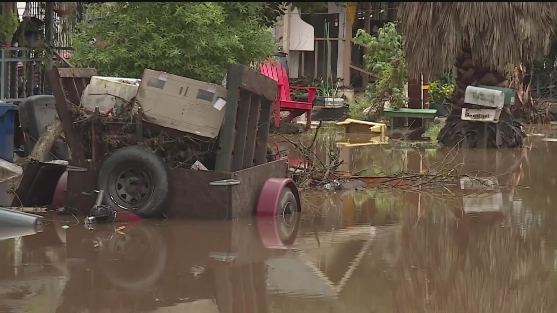 California has been pummeled with torrential rainfall, causing floods and mudslides.