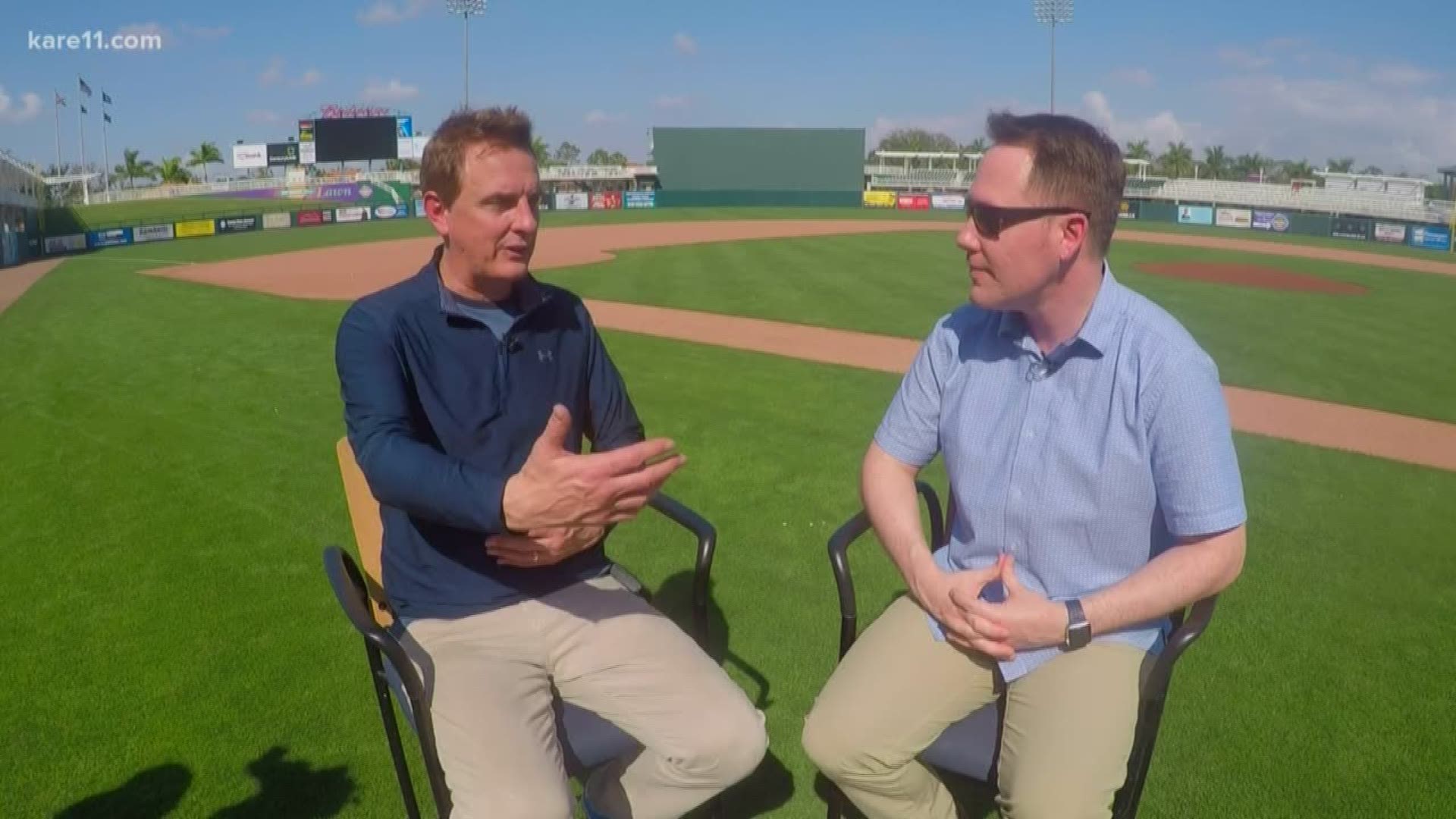 I drew the long straw spring training, always a fun assignment. Partly because the Twins always have a healthy optimism.

This year with a new skipper there's definitely a reset.

I caught up with the main man in charge Chief Baseball Officer Derek Falvey earlier today.