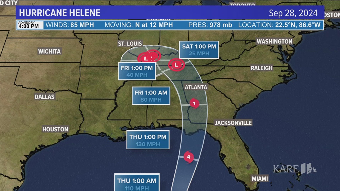 A huge Hurricane Helene is expected to hit Florida as a major storm and ...