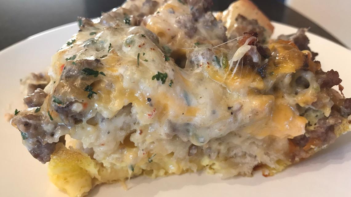 KARE in the Kitchen Alicia's Biscuits and Gravy Egg Bake recipe