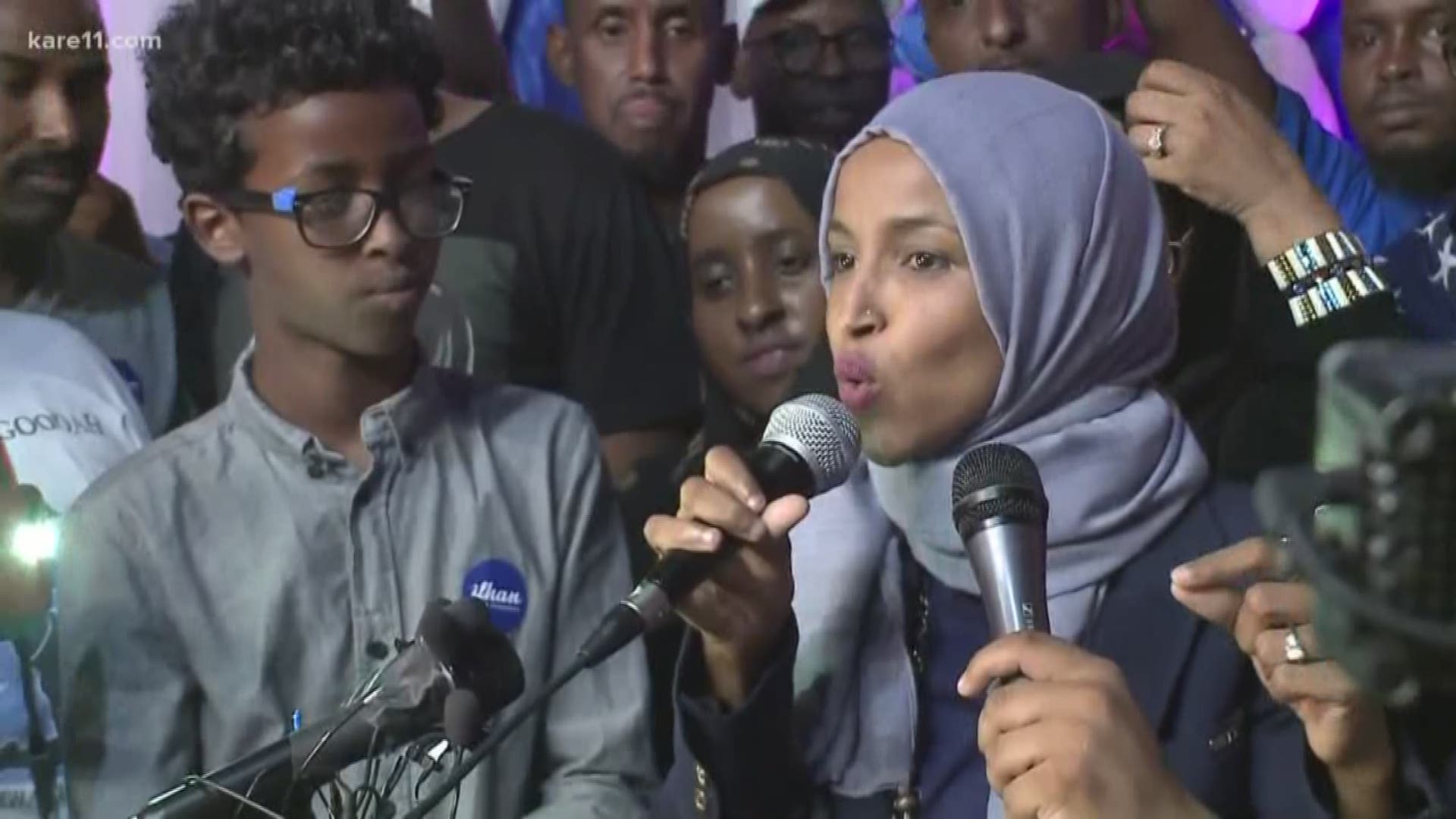 Omar became the flash point after she suggested last week that Israel's supporters are pushing U.S. lawmakers to take a pledge of "allegiance to a foreign country." https://kare11.tv/2VEjkUD