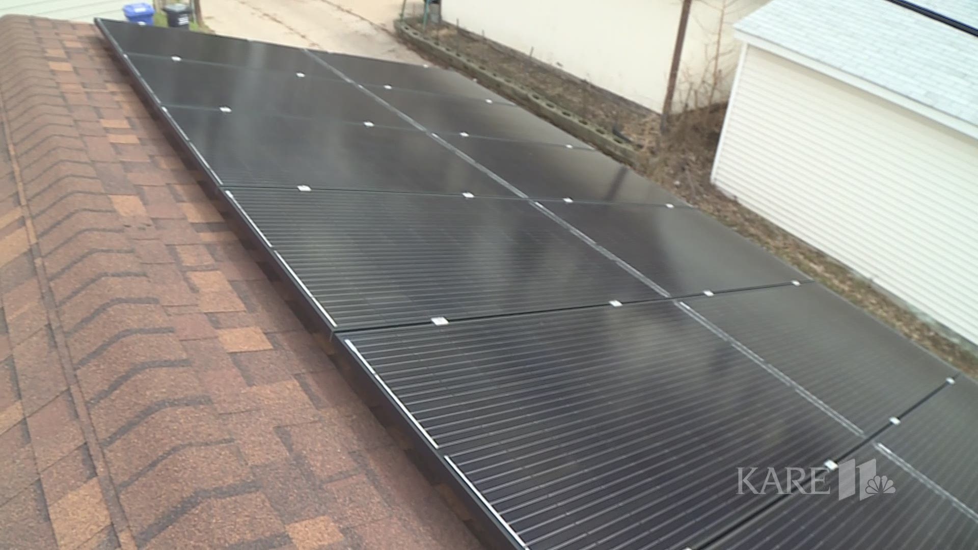 Karl Obermeyer of northeast Minneapolis had solar panels installed at his home last August.