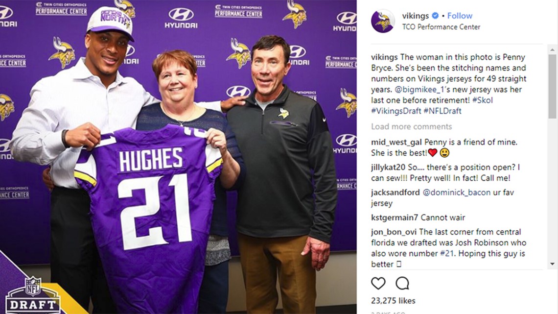 MN Vikings seamstress Penny Bryce retiring after nearly 50 years -- and  'thousands' of jerseys