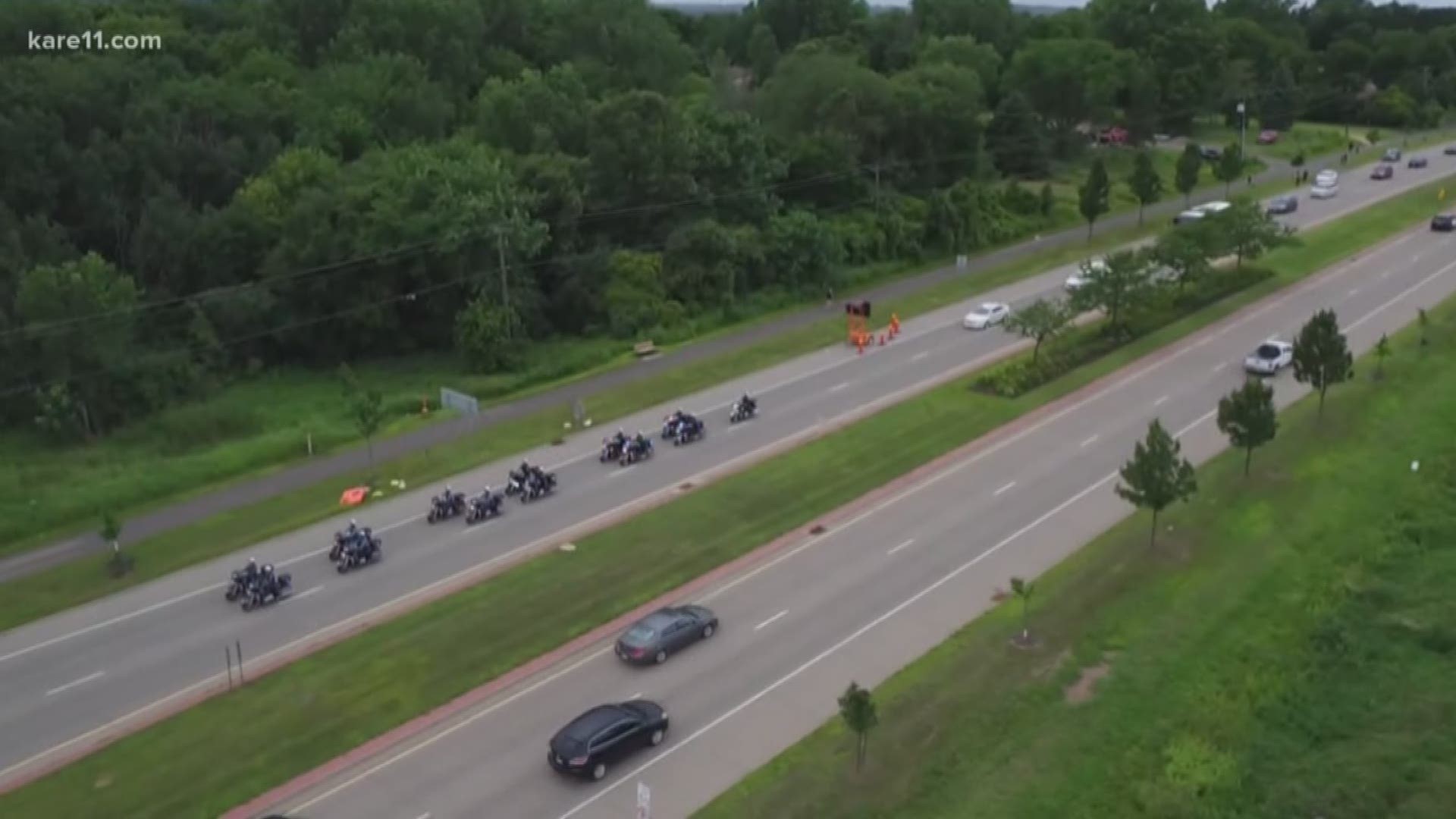 Funeral procession for Officer Gomm