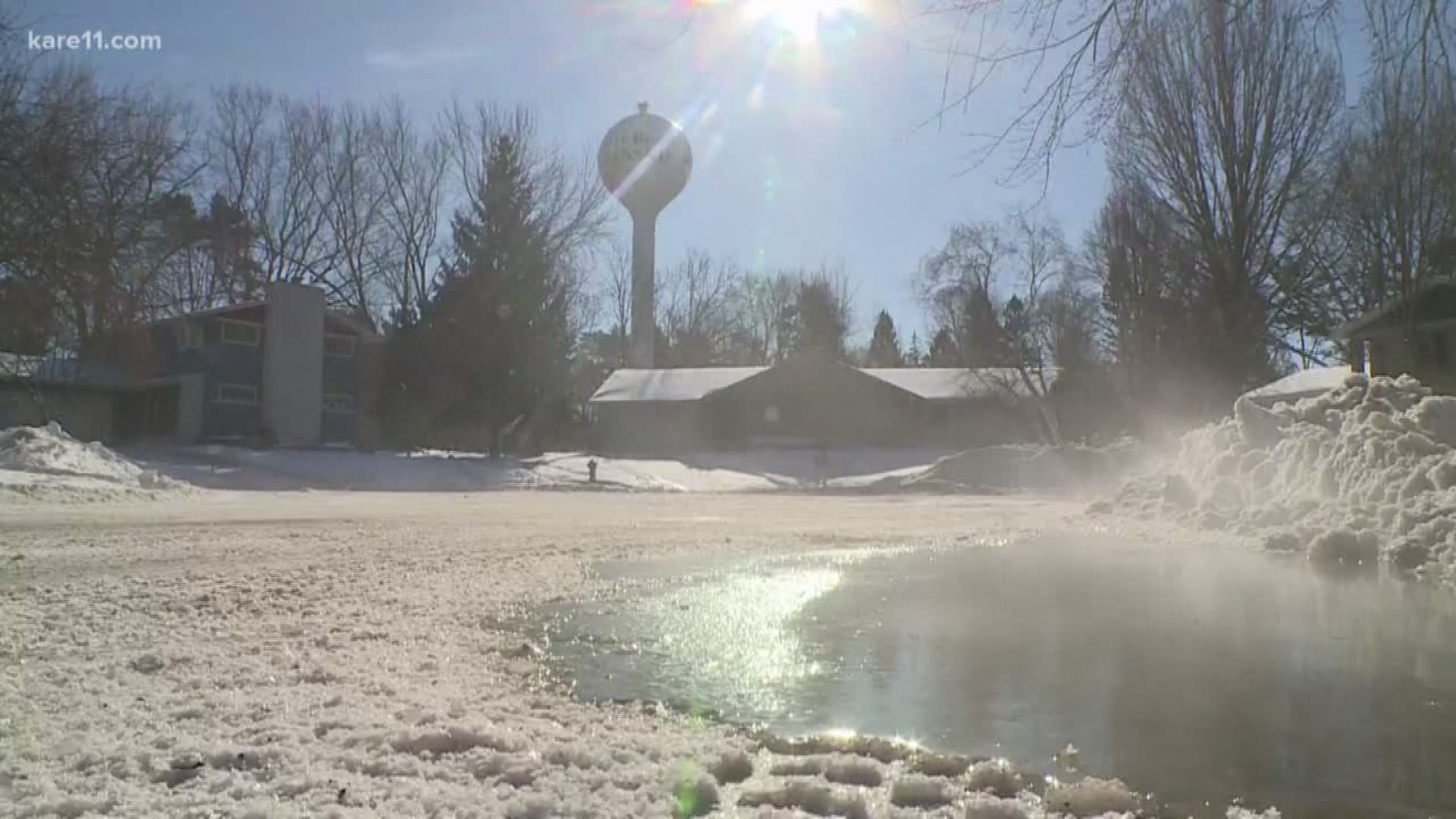 There's a whole lot of ice in White Bear Township after a malfunction with one of the community's water towers sent more than 100,000 gallons spilling to the ground. https://kare11.tv/2HCUWAz