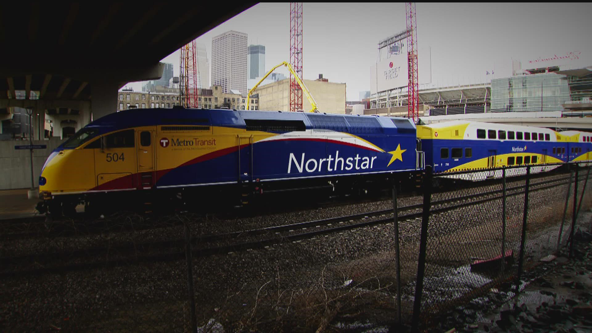 The Northstar line currently has trains running into Minneapolis from Big Lake, Fridley, Coon Rapids-Riverdale, Anoka and Ramsey Stations.