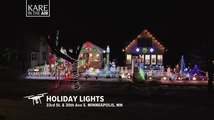 KARE in the Air: Holiday lights off Minnehaha Avenue