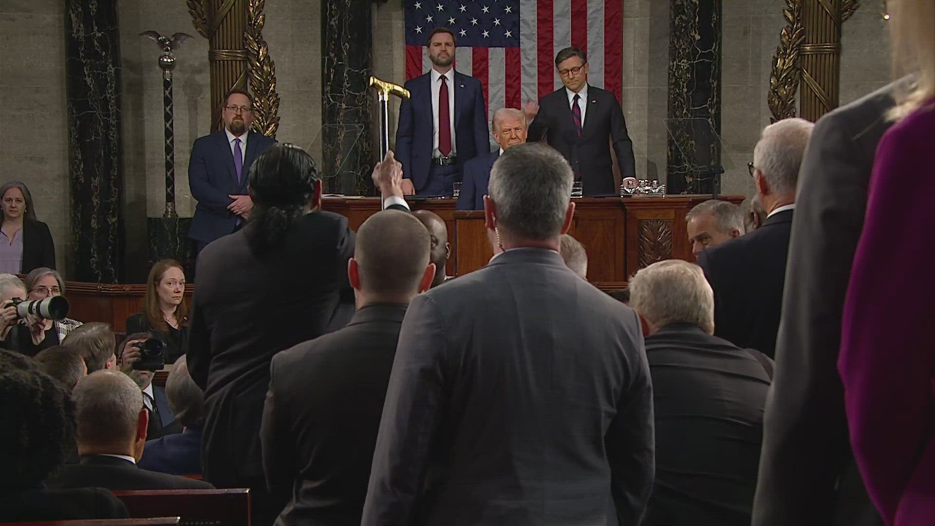 Democratic Rep. Al Green was removed from House chamber after disrupting President Trump's address to Congress Tuesday night.