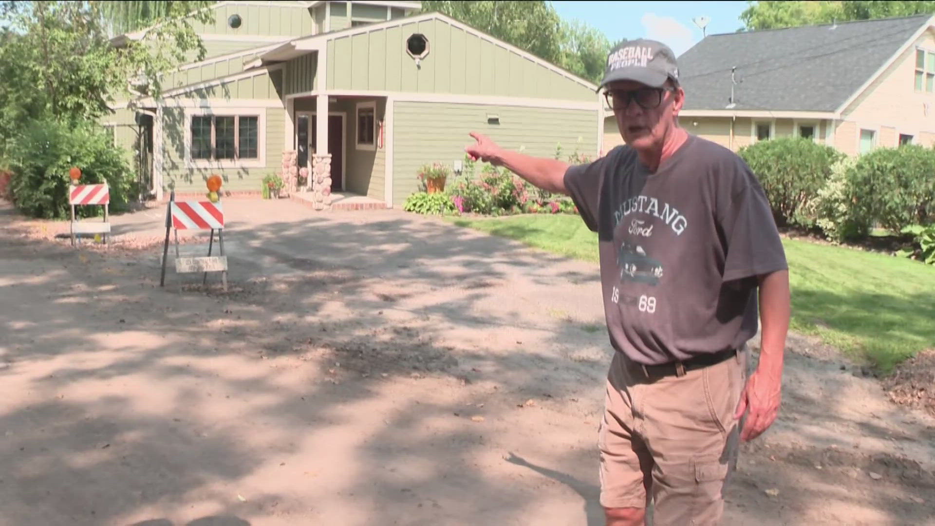 The reconstruction of Brentwood Avenue has already cost the Larsons four of their big trees that provided shade and privacy.