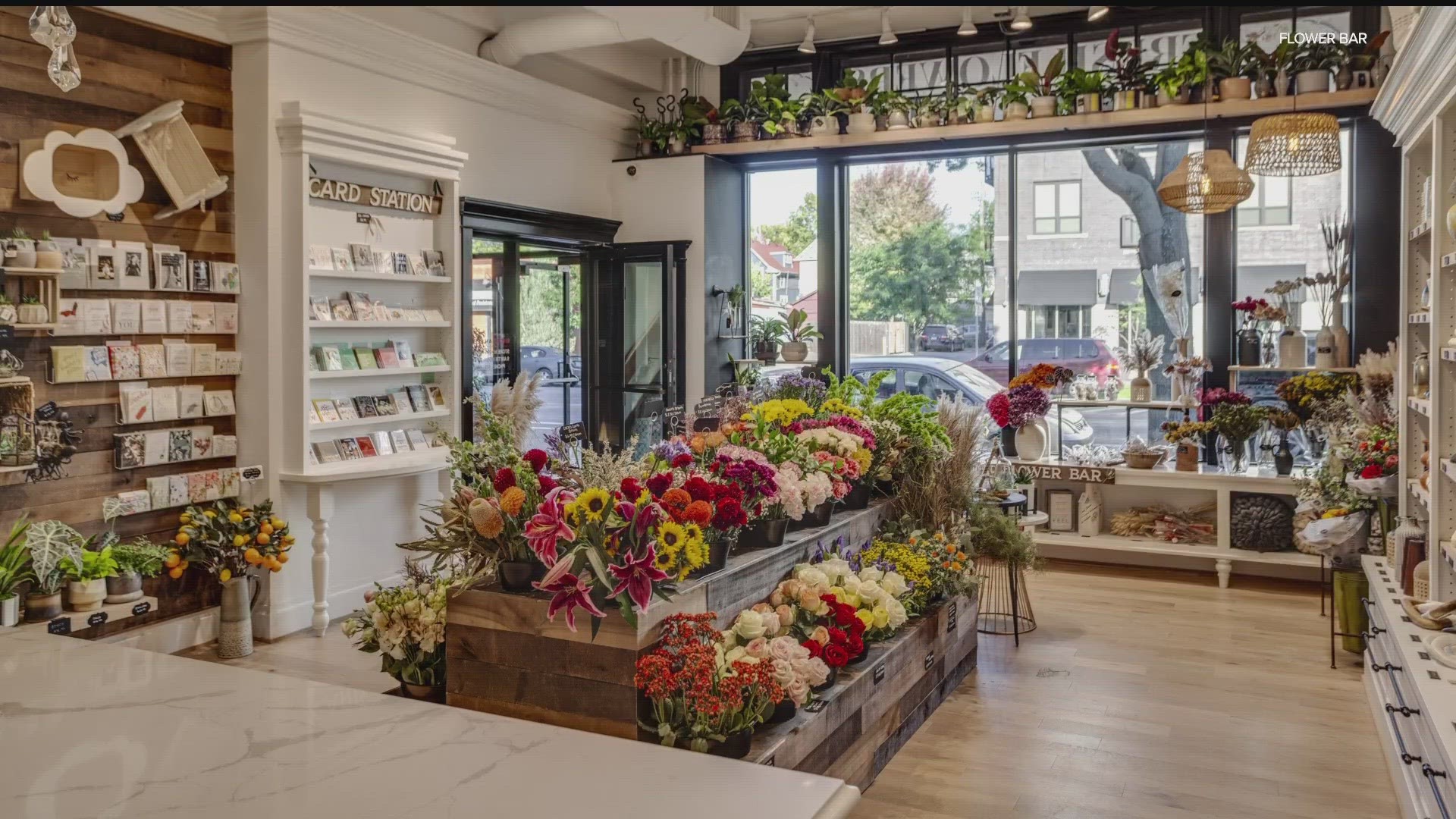 Flower Bar offers more than 40 varieties of flowers in the shop at any time and a selection of flowers that changes weekly.