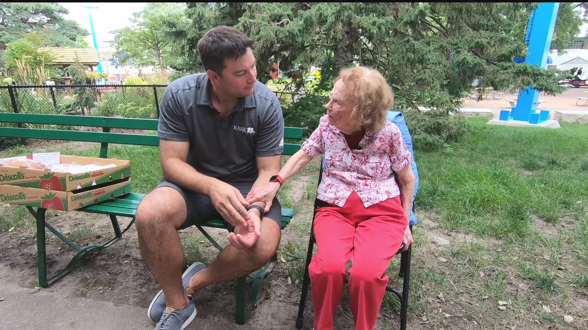 KARE 11's Chris Hrapsky sat down with 104-year-old Marjorie Johnson at the Minnesota State Fair.