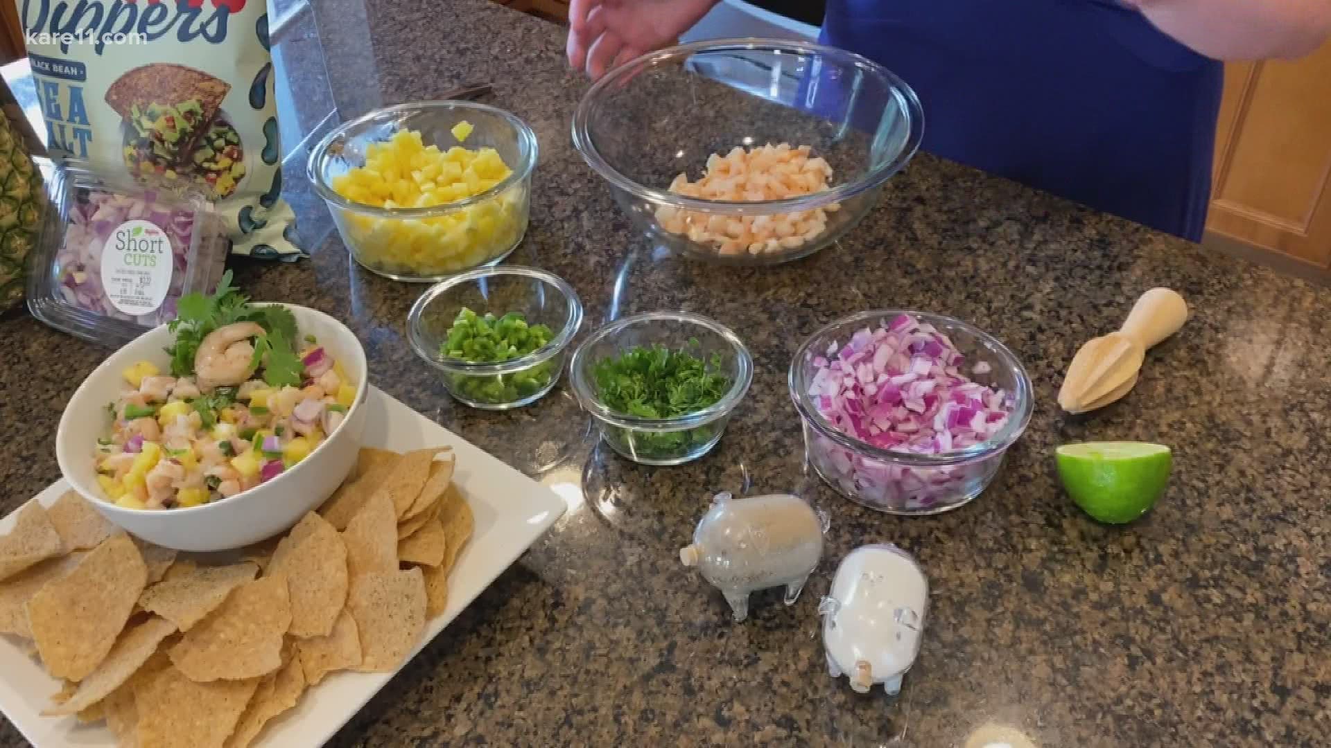 Learn how to make an easy summer appetizer featuring grilled seafood.