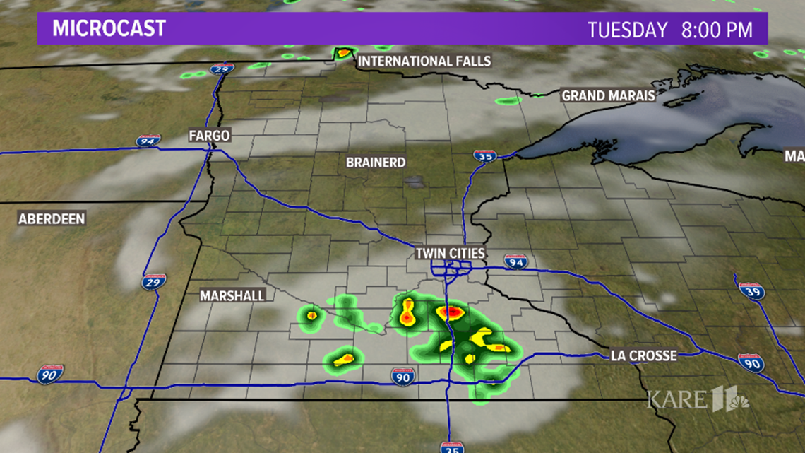 Current weather forecast in the Twin Cities