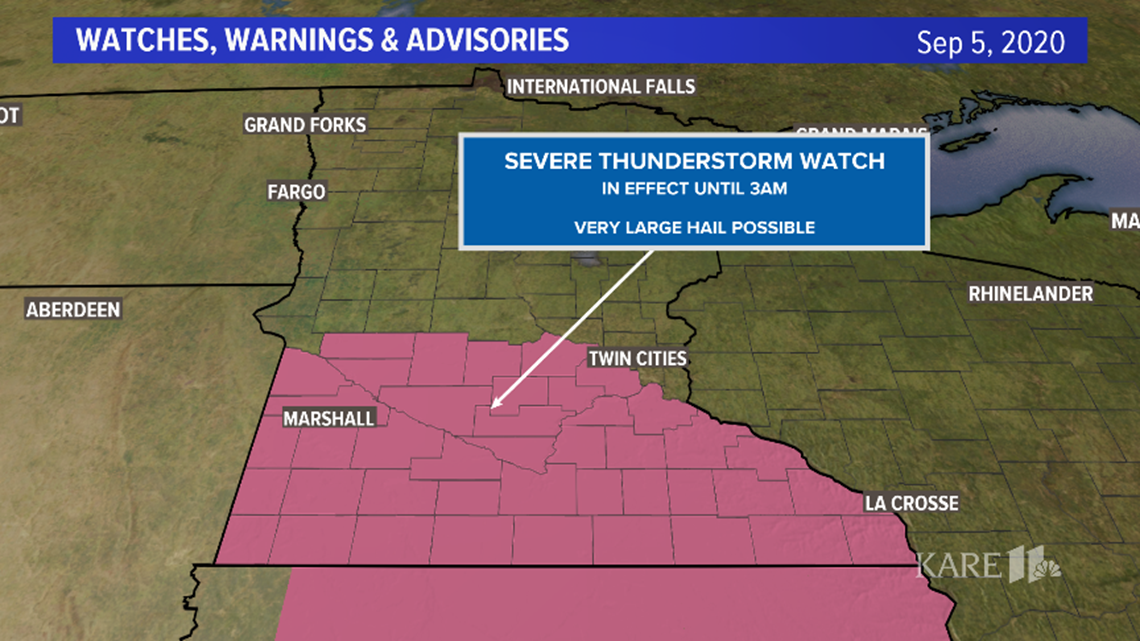 Current weather forecast in the Twin Cities