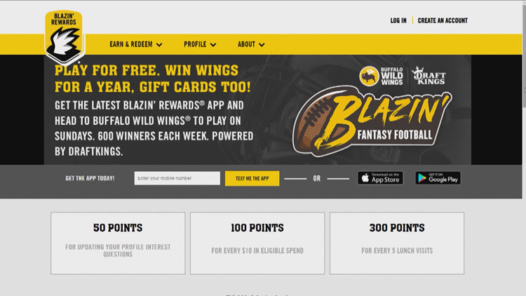 Buffalo Wild Wings Fantasy Football Sweepstakes