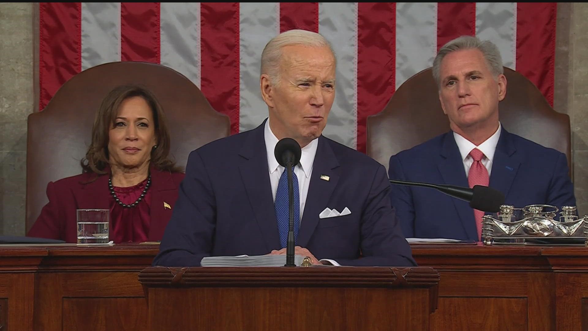 It was Biden's 'first' speech to a joint session of Congress since Republicans took control of the house.