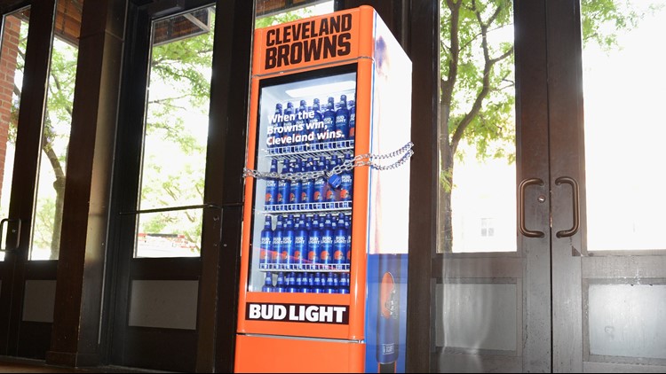 Browns fans open Bud Light victory fridges to celebrate win