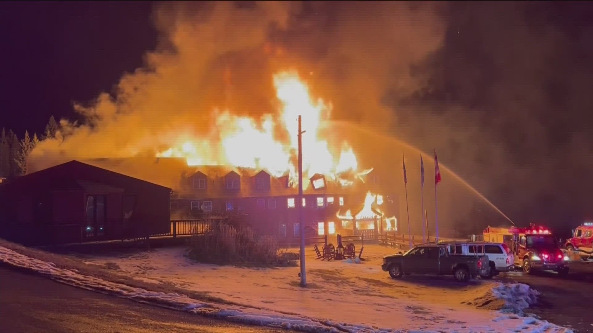 The fire at the North Shore landmark was reported just after midnight. The operators of the lodge say it is a total loss.