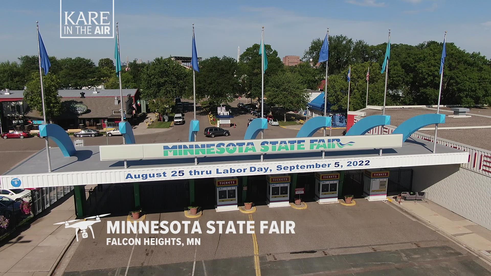 Our drone series takes us over the Minnesota State Fairgrounds, where everything is ready, but eerily quiet... waiting for the teeming crowds to arrive.