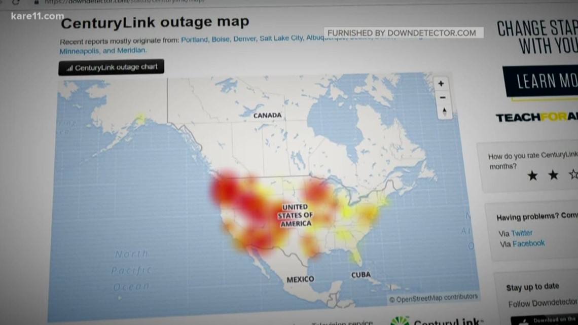 CenturyLink customers reporting outages nationwide