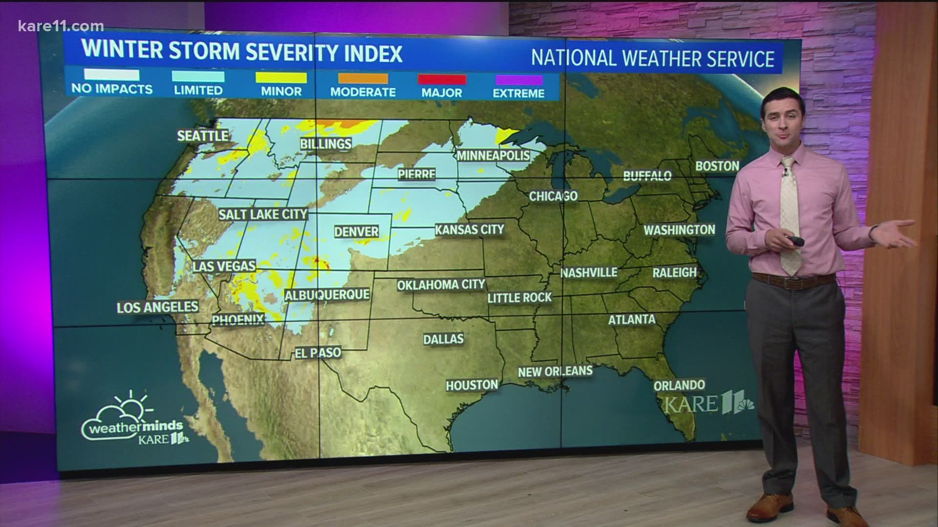 The National Weather Service takes storm impact into consideration to come up with its severity index.