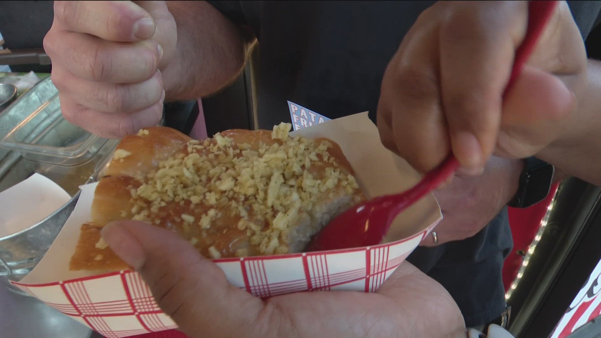 The ice cream shop has served customers at the fair for 58 years.