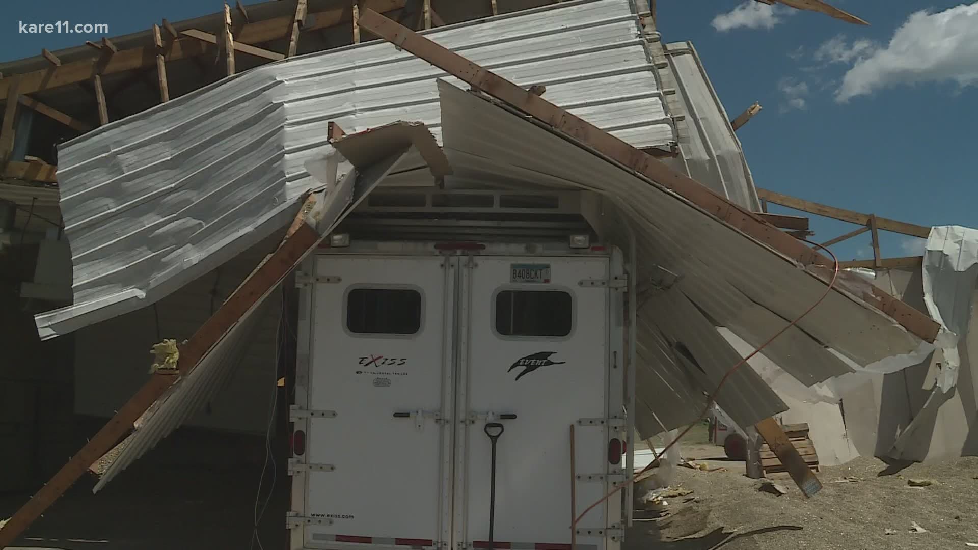 Severe weather ripped through western Wisconsin and Minnesota.