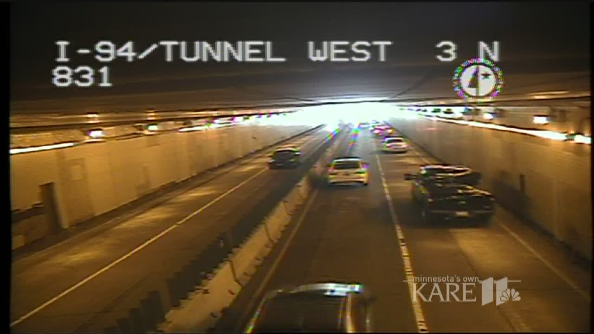 A viewer asked us to look into whether or not you can change lanes during Lowry Tunnel work.