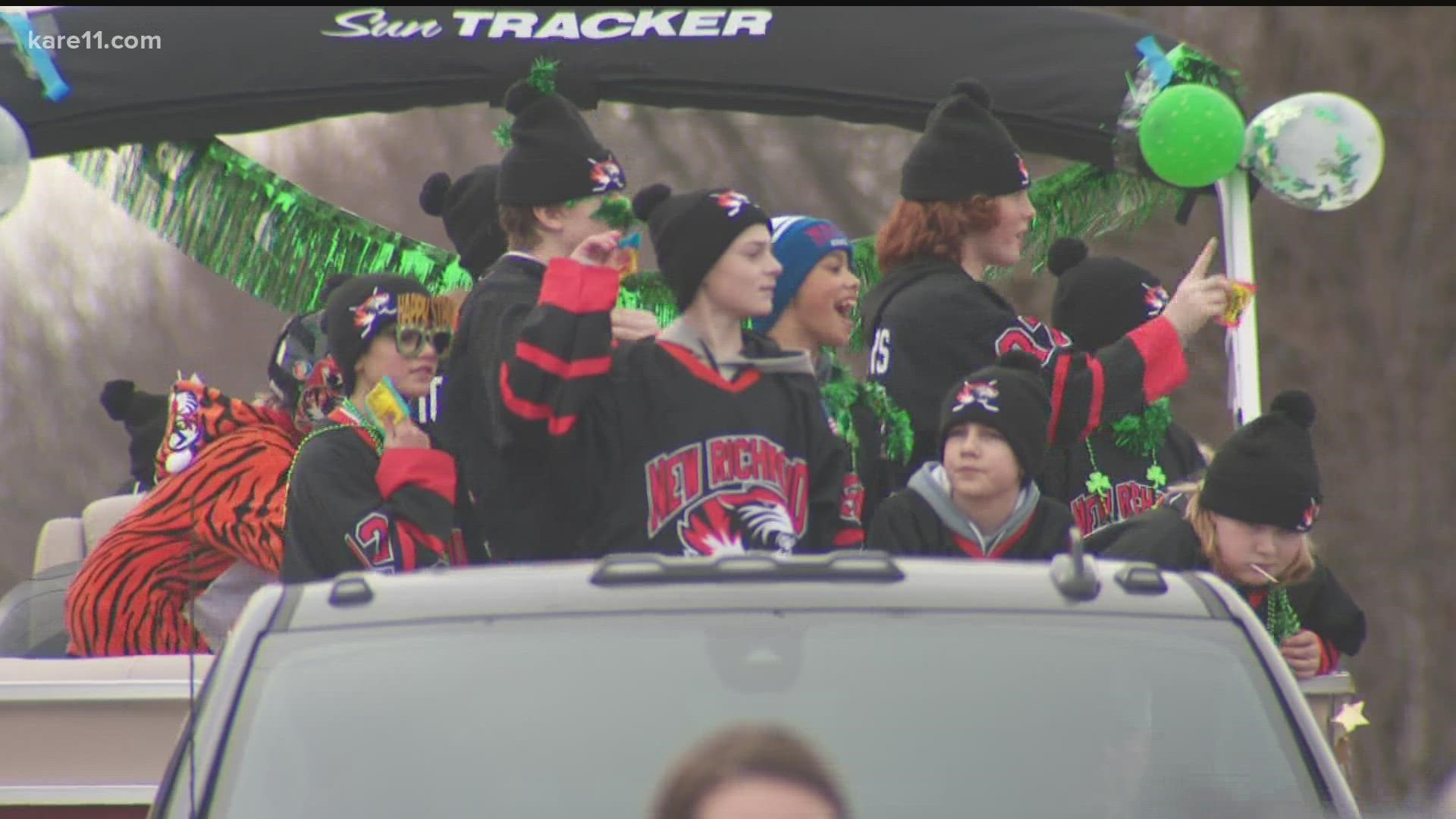 The town celebrated the New Richmond Tigers at their St. Patrick's Day parade this month.