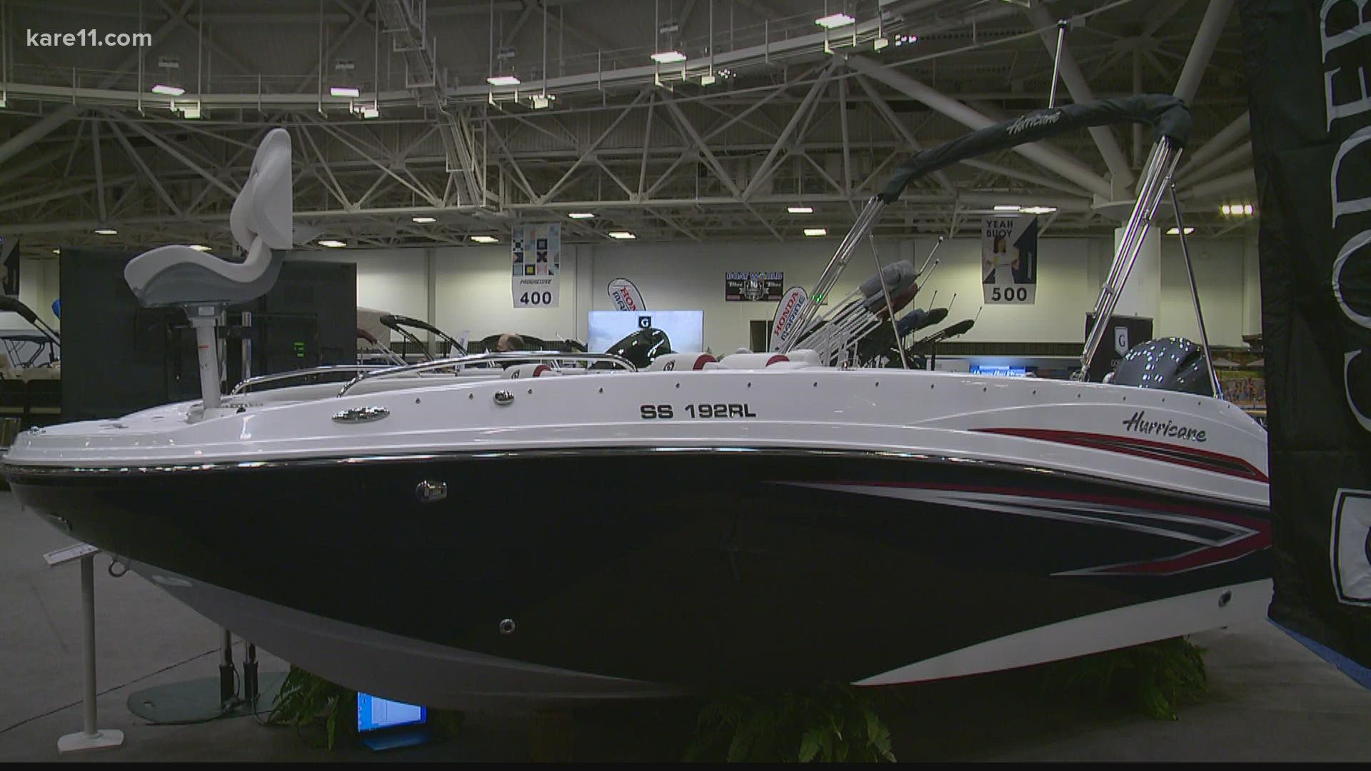 The Minneapolis Boat Show runs Jan. 20-23. Dealers encourage buyers to buy now to avoid shipping delays.